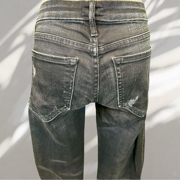 MOTHER Denim ‘The Looker’ Distressed Skinny Jeans in “Destroyed Ride” Gray Sz 26 - Picture 11 of 16